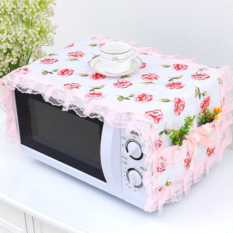 Luxury Dust Cover Microwave Oven Covers Lace Dust Cover Wear Resistant Cloth Dustproof Cloth Durable Kitchen Decoration