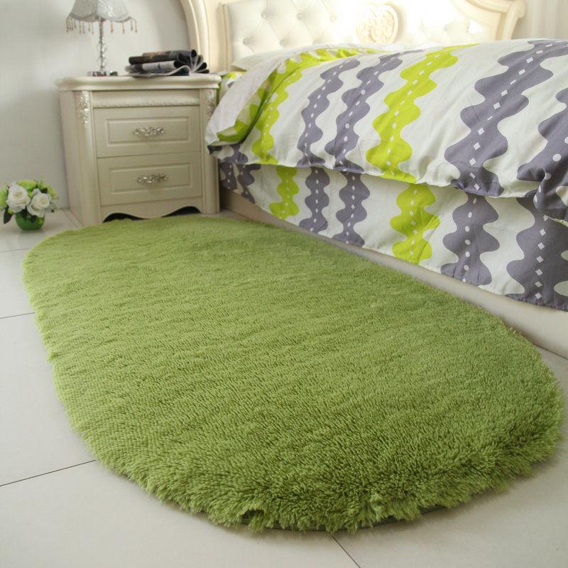 Bedside Carpet Oval Bedroom Bed Mats Under The Bed Living Room Full Room Cute Princess Wind Plush Mats