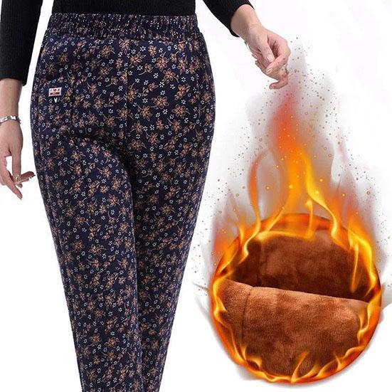 Women's Winter Cotton Pants Plush Thickened High Waist Warm Pants Female Winter Large Size Loose Casual Cotton-padded Trousers