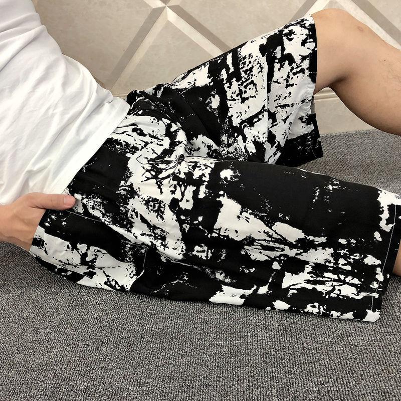 Summer Ultra-thin Men's Cotton Silk Rayon Cotton Shorts Beach Pants Home Pants Plus Fertilizer To Increase Pure Cotton Shorts