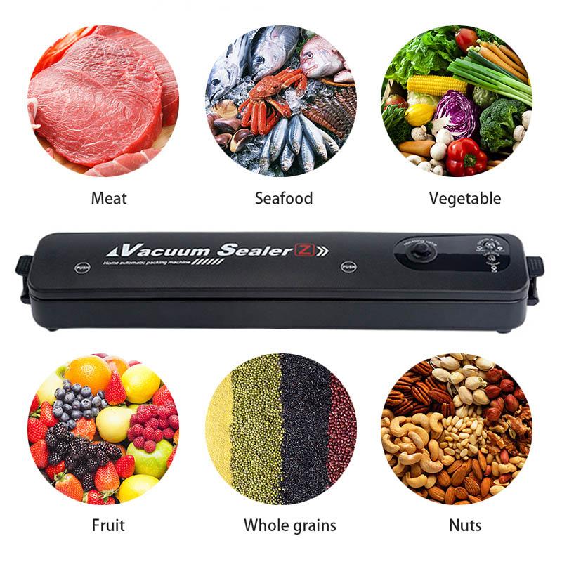 Household Food Vacuum Sealer Food Packaging Machine Film Sealer EU Plug Vacuum Packer with 10pcs Food Vacuum Bags Kichen Tool