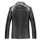 Winter Plus Velvet Thick Fashion Men's Leather Jacket Warm Jacket