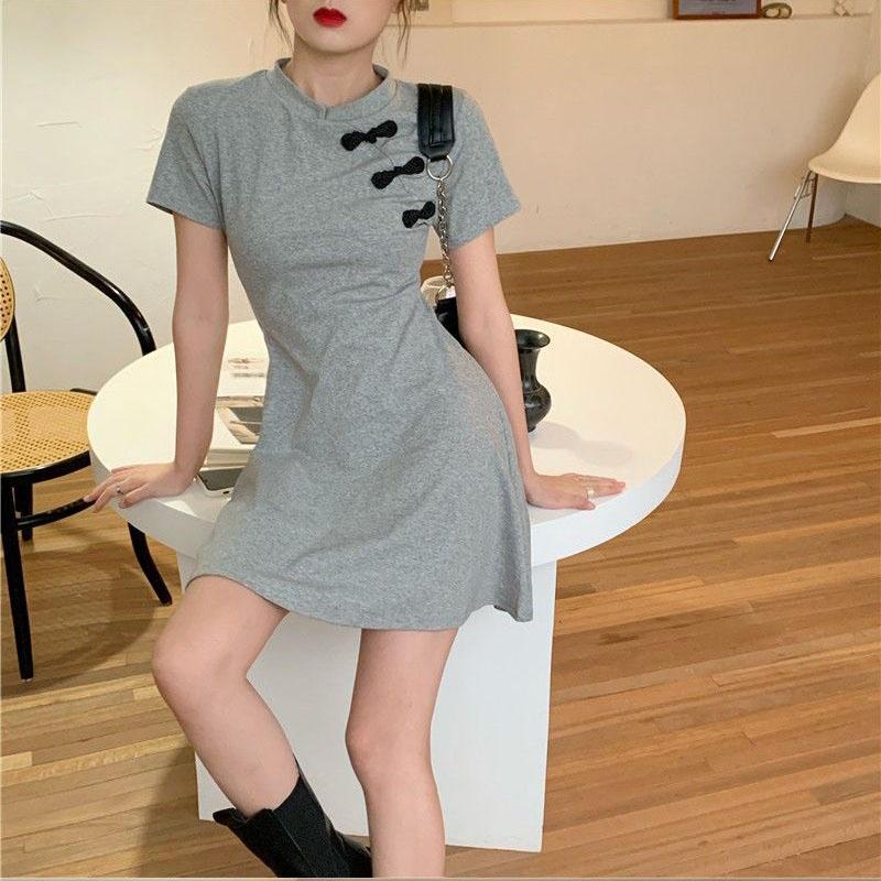 Women's Summer Retro Elegant Temperament Show Thin Cheongsam Improved Chinese Style Sweet A-line Dress