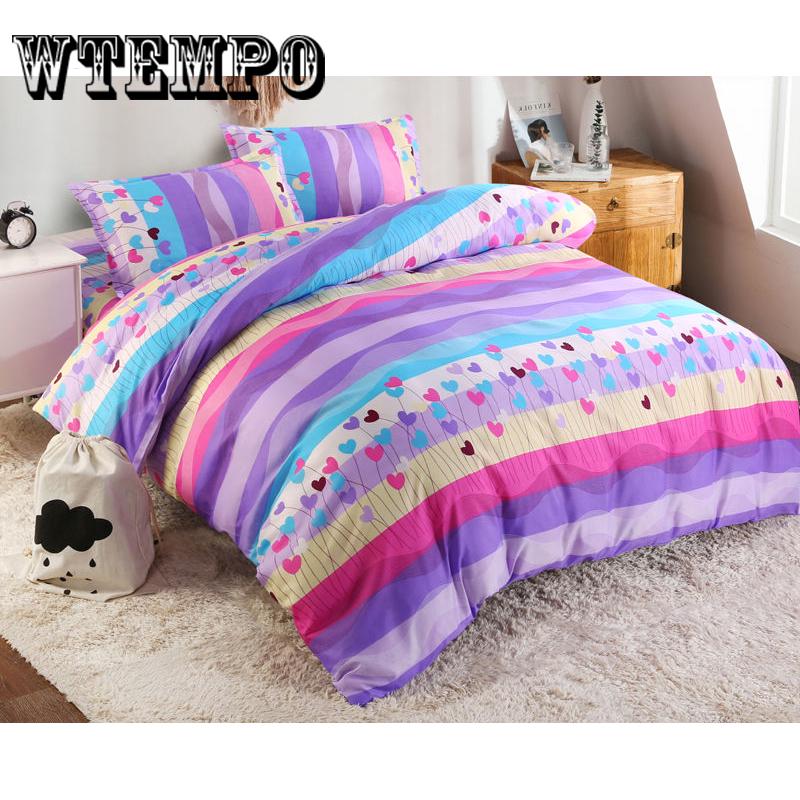 Brand 3pcs Bedding Set Bedclothes Soft Comforter Duvet Cover +Pillowcase Set Bed Line