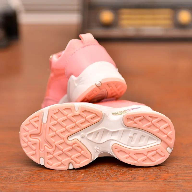 Summer and Autumn Boys Girls Fashion Sneakers Baby/Toddler/Little Kids Leather Trainers Children School Sport Shoes Soft Running Shoes