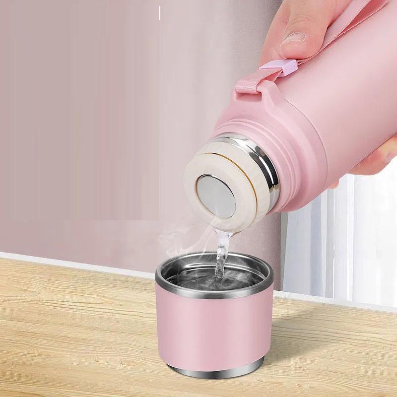 Insulation Cup Female 316 Stainless Steel Water Cup Korean Simple Male Portable Cute Cup Large Capacity Cup 800ml 1000ml