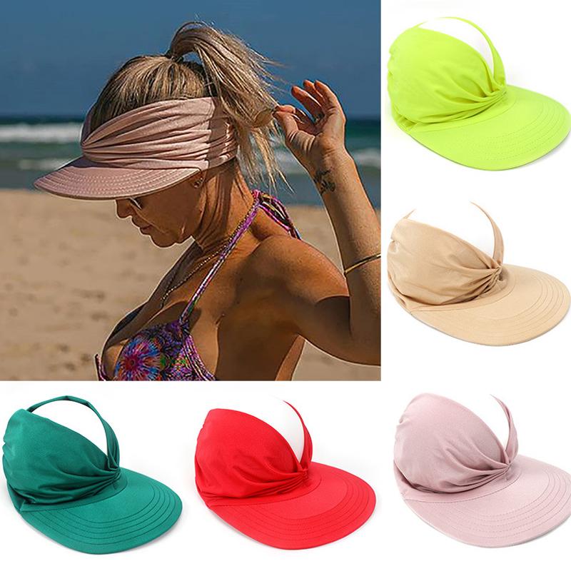 Flexible Adult Hat for Women Anti-UV Wide Brim Visor Hat Easy To Carry Travel Caps Fashion Beach Summer Sun Protection Hats