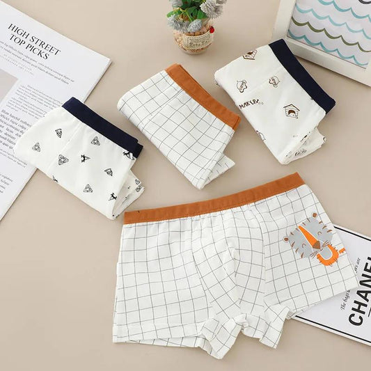 Children's Underwear Pure Cotton Boys Teenagers Students Cotton Boxer Shorts Boxer Briefs