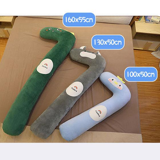 Soft Plush Strip Pillow Children's Lovely Sleeping Artifact Side Sleeping Clip Leg Bed Back Cushion with Pillow Removable and Washable