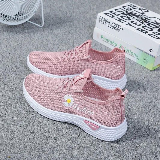 Female Spring Summer Travel Breathable Mesh Casual Shoes Women's Plus Size Sneakers Versatile Soft Sole Running Sports Shoes