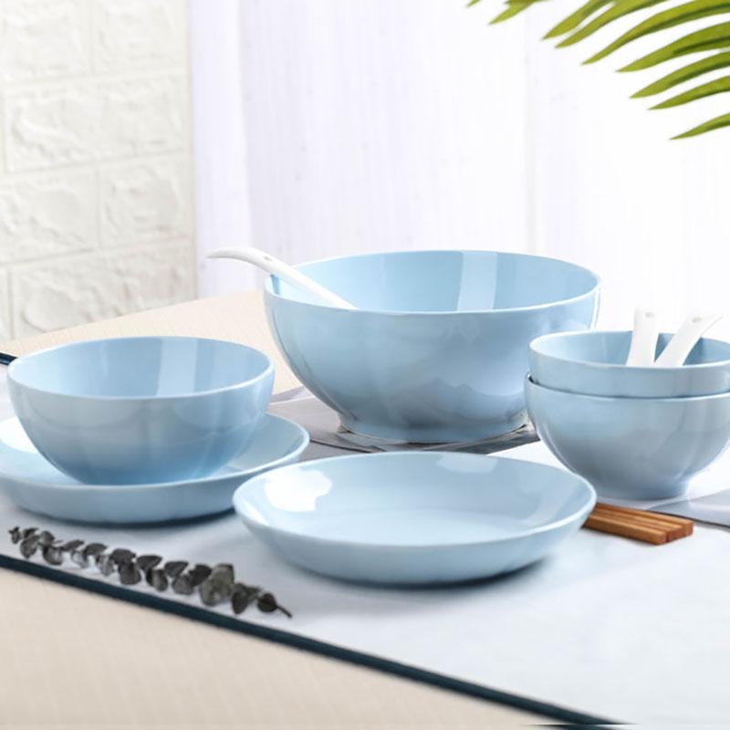 Household Dishes Set Ceramic Thickened Anti-scalding Simple Creative Small Fresh Pumpkin Bowl Plate Tableware