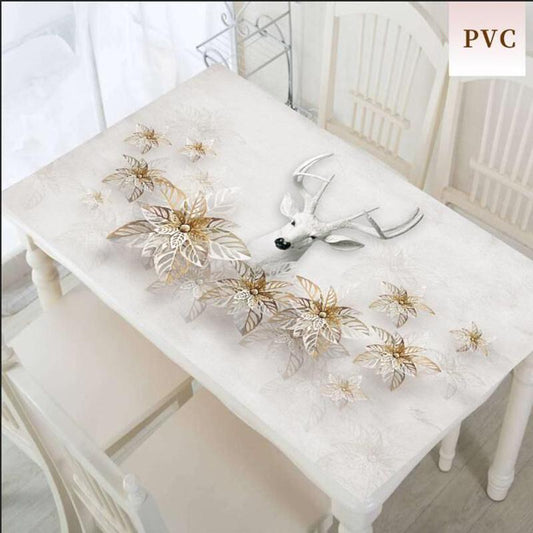 Pvc Printed Tablecloth Table Mat Coffee Table Table Cloth Computer Tablecloth Waterproof Anti-scald Oil-proof Soft Glass Crystal Plate