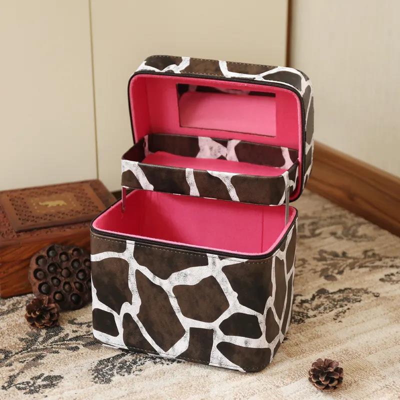 Cosmetic Bag Large-capacity Portable Simple Portable Cosmetic Box Double-layer Wash Storage Box