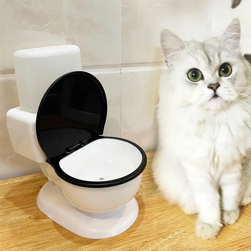 650ML Pet Cat Toilet Drinking Fountain Funny Drinking Dispenser Puppy Dog Teddy Automatic Flow Unplugged Water Feeding Drinking Artifact