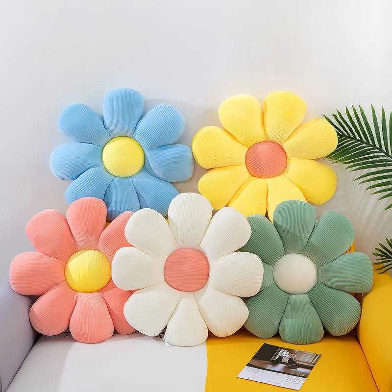 Small Daisy Cushion Cushion Small Flower Cushion Flower Cushion Sun Flower Cushion Household Seat Cushion Eight Petals