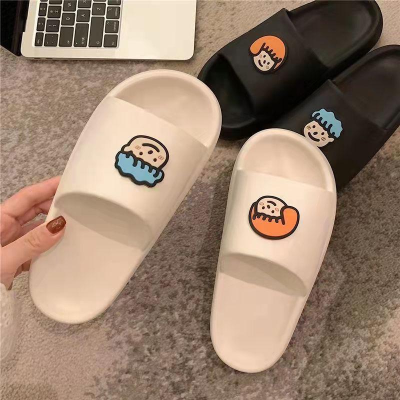 Couple Ins Wear Thick Bottom Slippers Ladies Summer Indoor Household Non-slip Bath Flip-flops Men's and Women's Same Style Sandals and Slippers