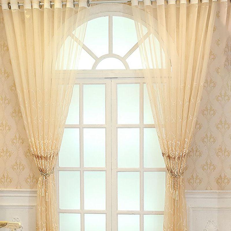 Luxury Sheer Curtains for Living Room  Bedroom Kitchen Tulle Curtains for Windows Voile Yarn Curtains  for Bedroom