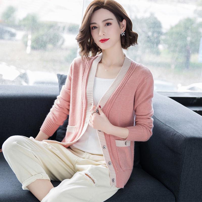 2019 Fashion Women Knitted Cardigans Solid Casual Long Sleeve Elegant Sweaters Coat Female Jacket