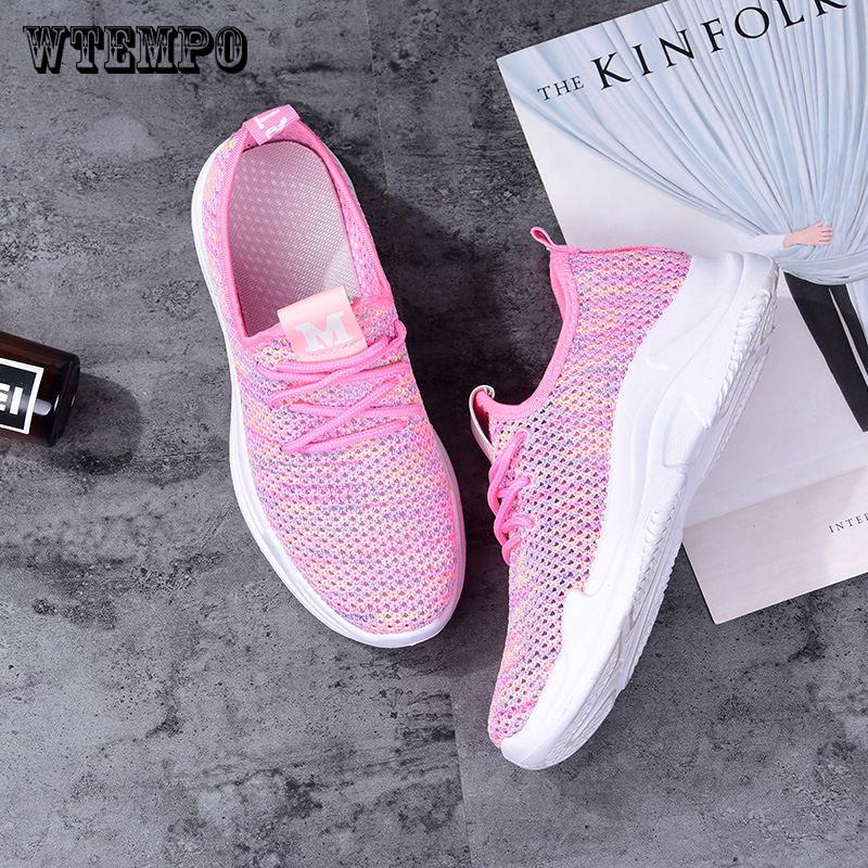 Sport Shoes Mesh Breathable Running Lightweight Flat Women Shoes