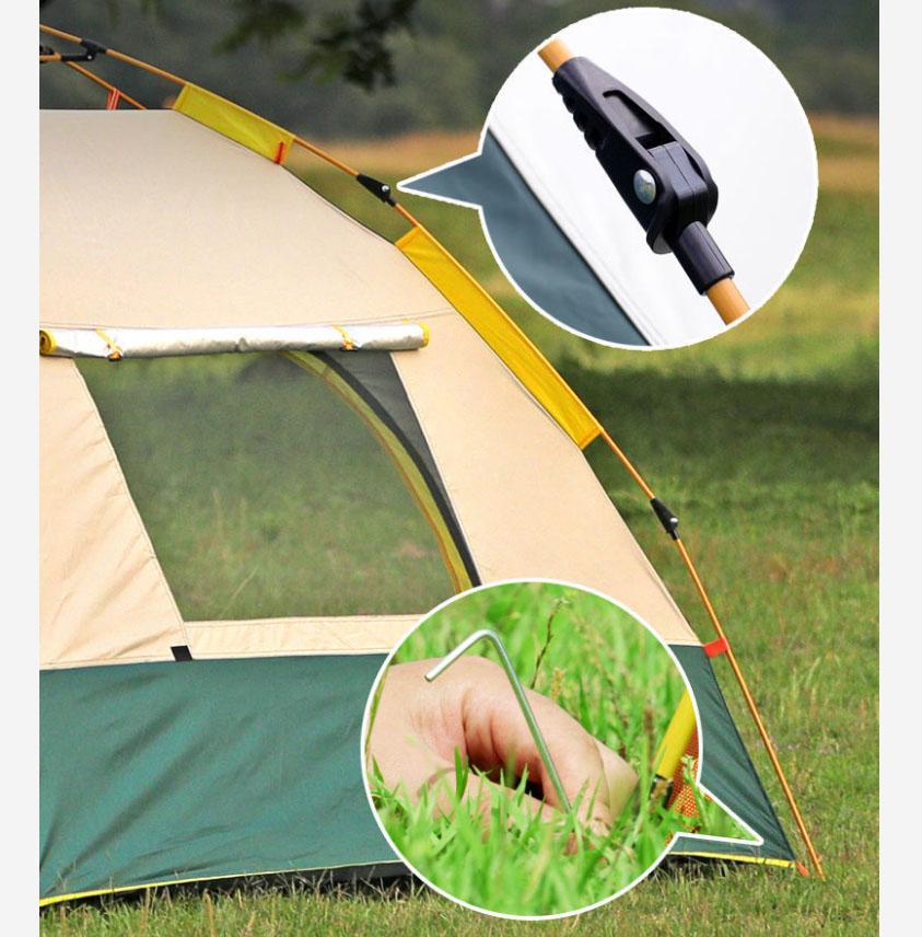 Outdoor Camping Tent Thickening Folding Outdoor Tent Camping Automatic Speed Opening Camping Tent 3-4 People