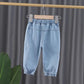 Children's Clothing Boys and Girls Jeans Spring and Autumn Casual Pants Trousers Pocket Printing Trousers