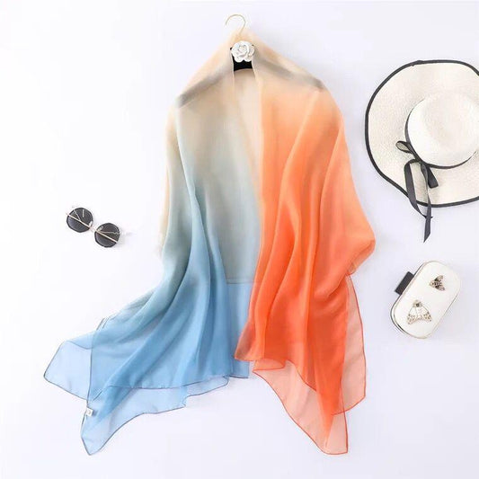 Scarves Women's Large Chiffon Scarf Lady Summer Beach Shawl