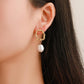 Fashion Earrings Simple Asian Gold Geometric Wave Pearl Earrings Earrings Fashion Wild Accessories