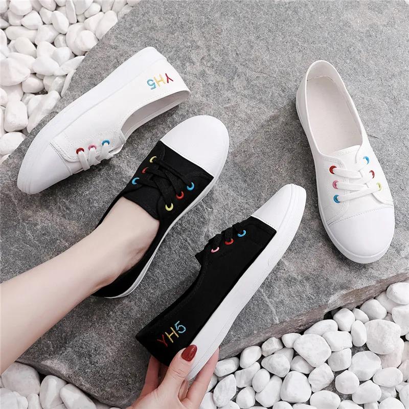 Canvas Shoes Women's Shoes Korean Version of The Spring and Summer Student Small White Board Shoes Thin Trend Women's Shoes