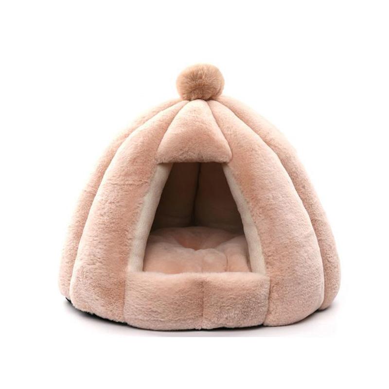 Cat Bed for Winter Warm Pet Dog Litter Cat Supplies Cat House Enclosed Thickened Dog Cat House Kennel Doggy Cushion Basket Teddy Cat Sleeping Bed