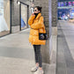 Glossy Student Women's Cotton-padded Jacket Cotton Clothes Loose Thick Winter Jacket for Women Mid-length Female Jacket Coat