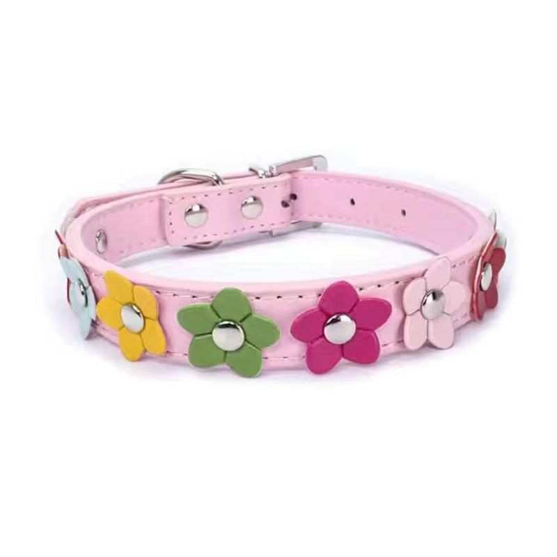 Pet Cat Cat Collar Cute Flowers Teddy Dog Collar Puppies Collar Kittens Neckwear Adjustable Collar Pet Dog's Cat's Neckerchief Dog Leash Collar