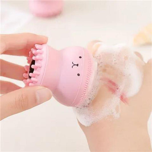 Face Wash Artifact Double-sided Jellyfish Small Octopus Wash Brush Silicone Cleansing Brush To Clean The Blackhead Cleansing Instrument