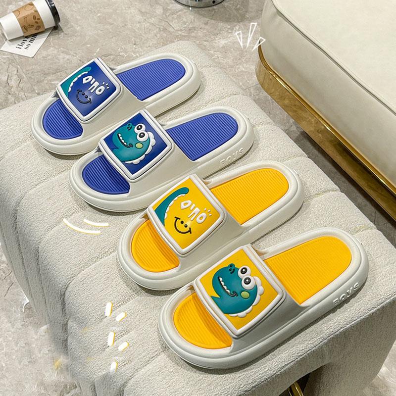 Cartoon Dinosaur Slippers Summer Men and Women Non-slip Slippers Beach Outdoor Slippers Indoor Bathroom Slippers Unisex