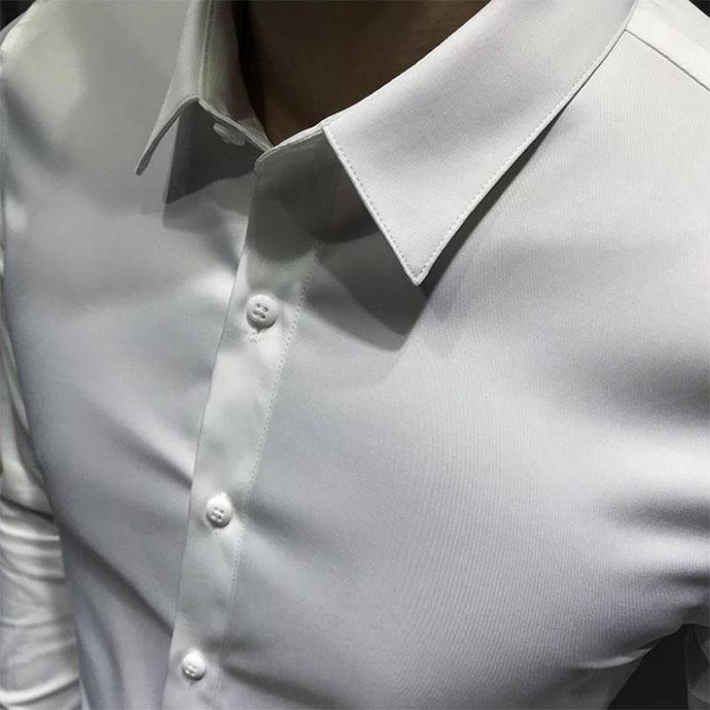 Long-sleeved Spring Men's Shirts Korean Style Slim Men's Shirts Casual Business Formal Wear High-end Tops