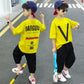 Boys' Suits Summer Clothes Children's Clothes Boys' Short-sleeved T-shirt Clothes Elementary School Suits