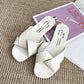 Ladies Fashion Cross Design Sense Slippers Soft Sole Beach Shoes Summer Non-slip Slippers Waterproof Sandals