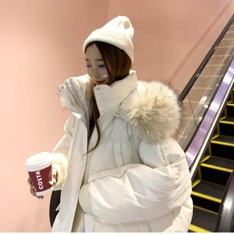 Women's Short Cotton Down Jacket Loose Casual Bread Jacket Thickened Student Jacket