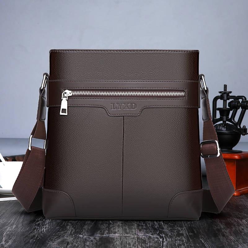 Men Genuine Leather Office Business Briefcase Laptop Case Attache Portfolio Bag Messenger Bag