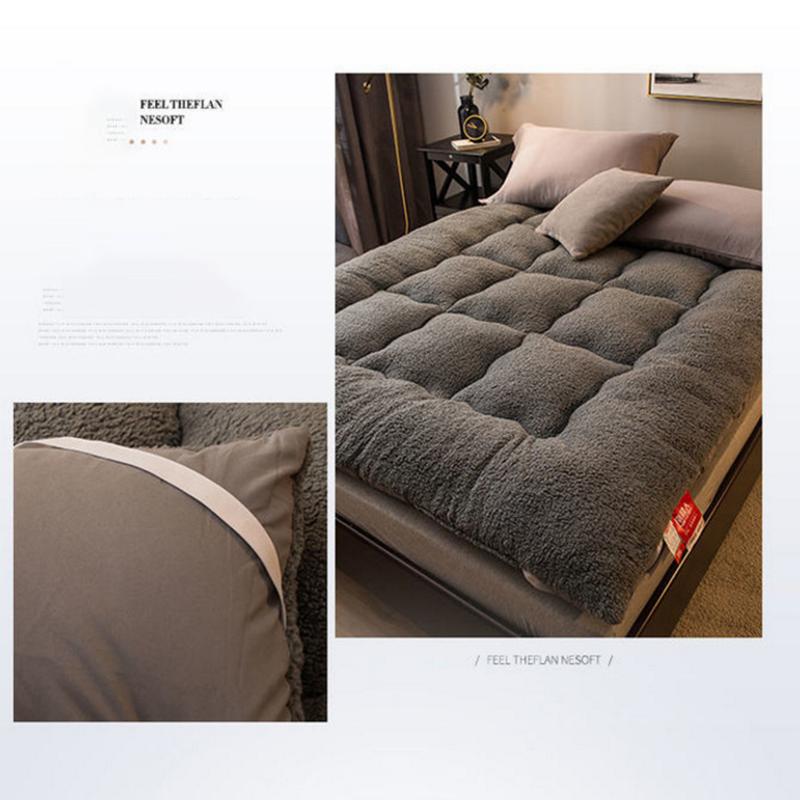 Winter Bedroom Lamb Velvet Household Sleeping Mat Comfortable Warm Bed, Student Dormitory Thick Cushion