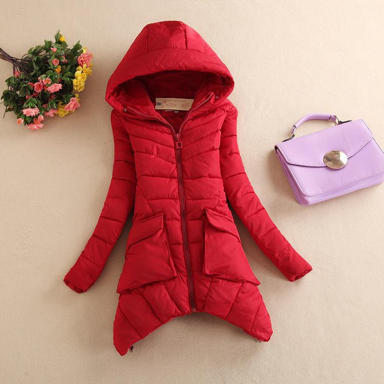 Winter Women Parkas Ladies Casual Mid-length Coats Winter  Plus Size  Hooded Jackets Cotton Parkas Warm Coat Outwear