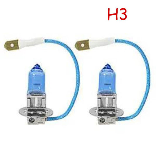 2pcs Car Front Headlight Distance Car Bulb H4 H7 Spotlight 5500K 12V100W Halogen Lamp H1 H3 Super Bright White Light Golden Light