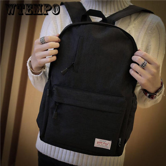 Men's backpack shoulder bag leisure travel bag high school students college bag canvas computer bag