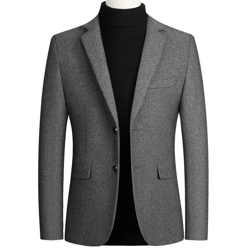 Autumn and Winter Men's Woolen Suit Woolen Jacket Business Casual Small Suit Single Suit Men