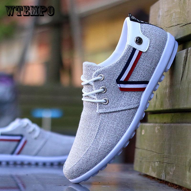 Men Loafers  Outdoor Casual Light Soft Lace Up Flat Causual Shoes