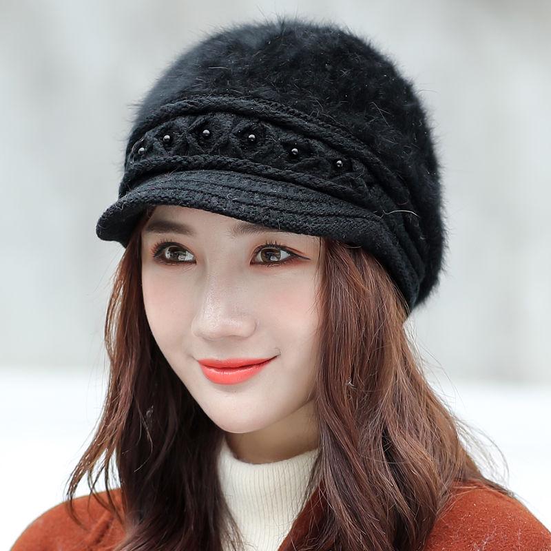 Plush Cotton hat Trendy wild hat Windproof hat Autumn winter Warm hat Thick hat Fashion Woman hat