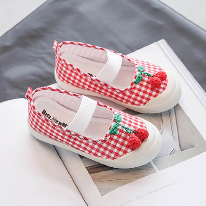 Canvas Shoes Kindergarten Indoor Shoes Cloth Shoes Non-slip Soft Bottom Little Princess Pedal