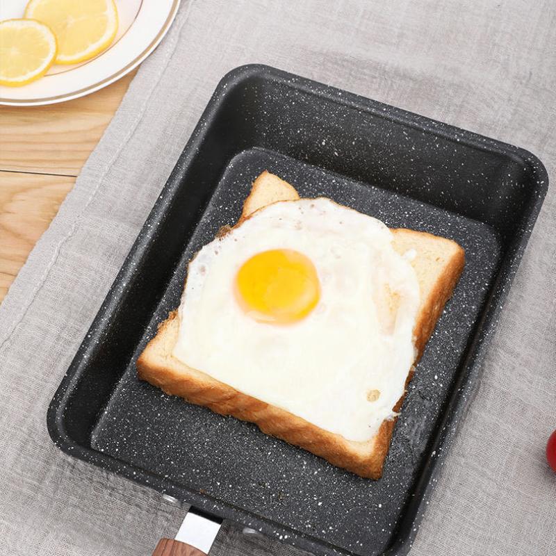 Japanese Style Tamagoyaki Square Pan Non-stick Thick Egg Burnt Household Omelet Breakfast Pan Maifan Stone Small Frying Pan