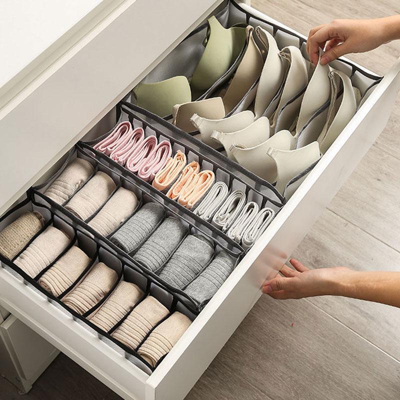 24 Grids Underwear Storage Box Closet Storage Box Drawer Storage Bra Socks Panties Storage Box Dormitory Underwear Classification Box