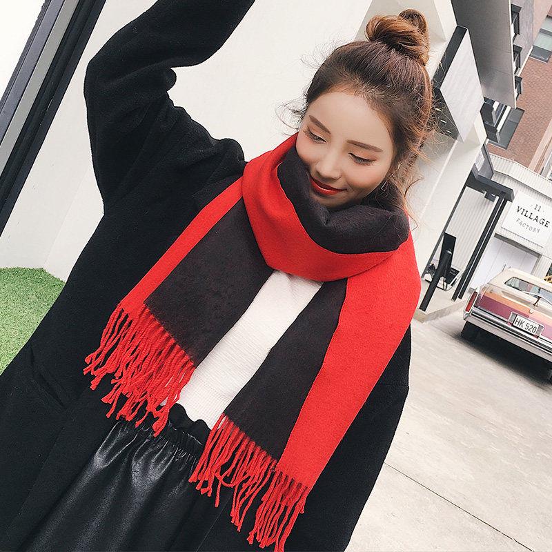 Wool Winter Scarf Women Scarves Solid Luxury Autumn Fashion Scarf Shawl for Ladies Wrap