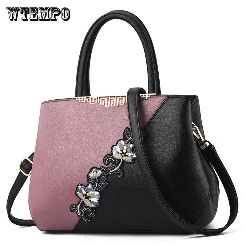 Women Shoulder Bag Fashion Women Embroidery Handbag